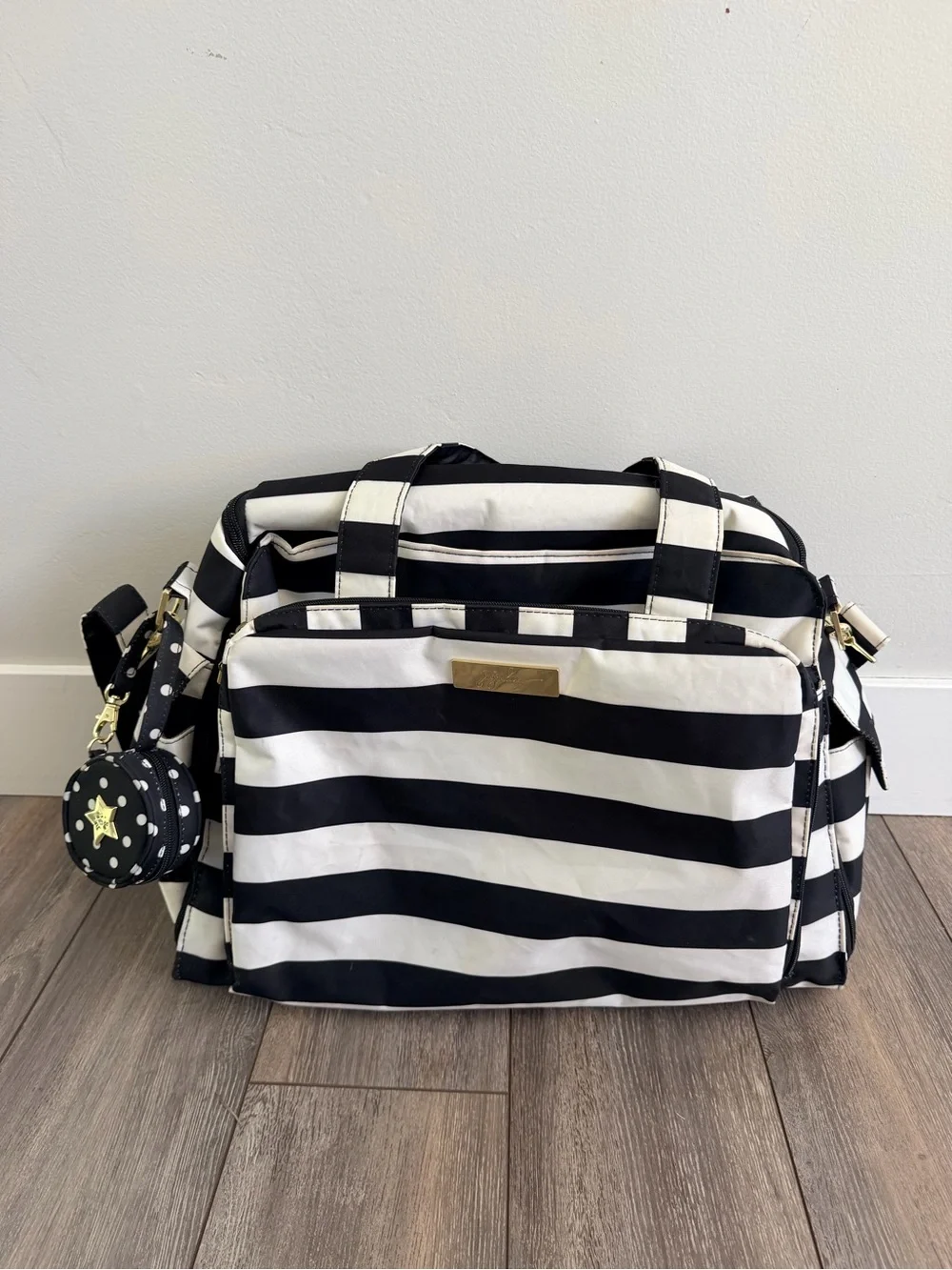 Ju-Ju-Be classic Black and White Striped Baby Bag